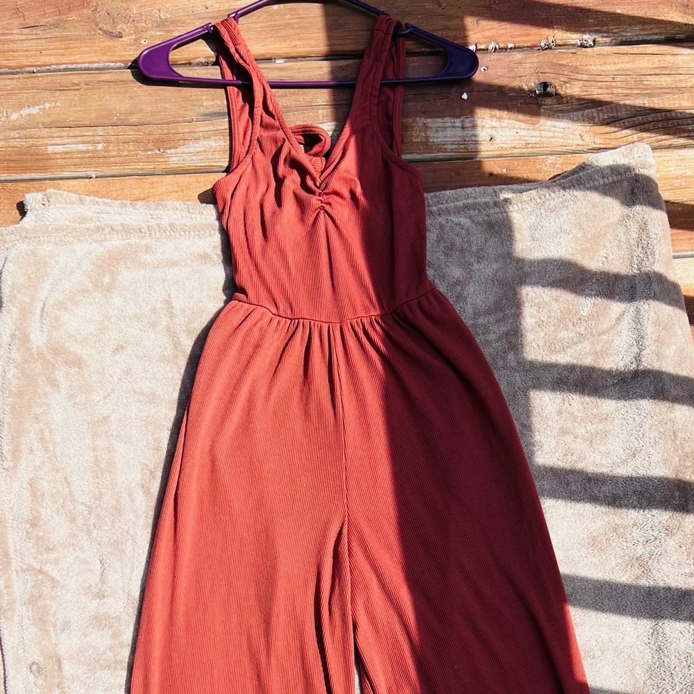 Orange live to be spoiled jumpsuit